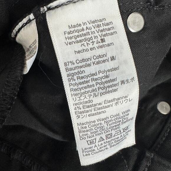 J.Crew Mid Rise Cropped Kickout Jean 2003 Super Stretch True Black Ankle US 26 - Picture 11 of 12